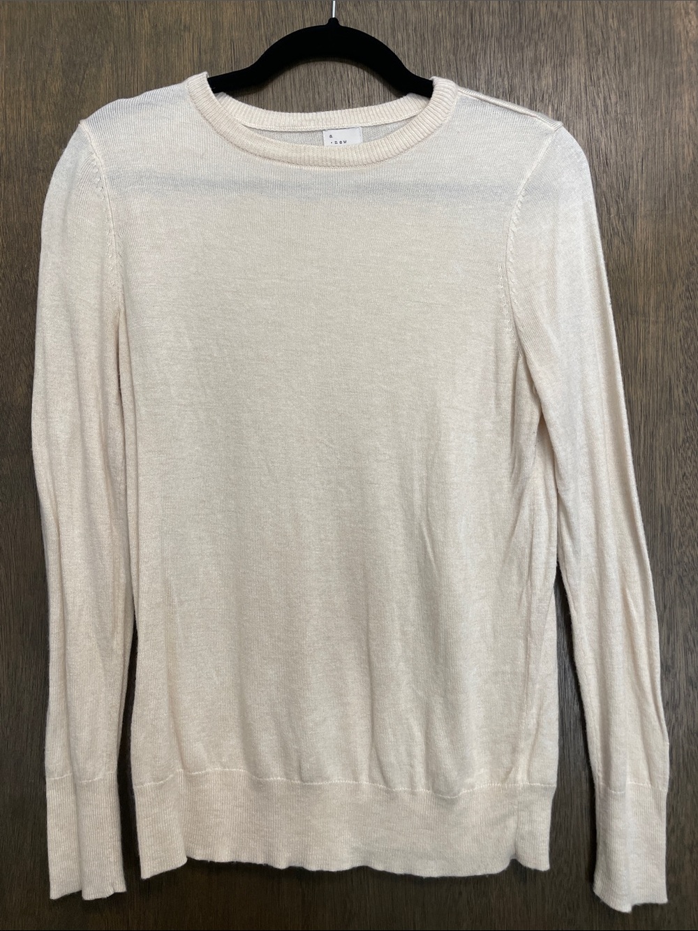Women's Cream Scoopneck Lightweight Sweater